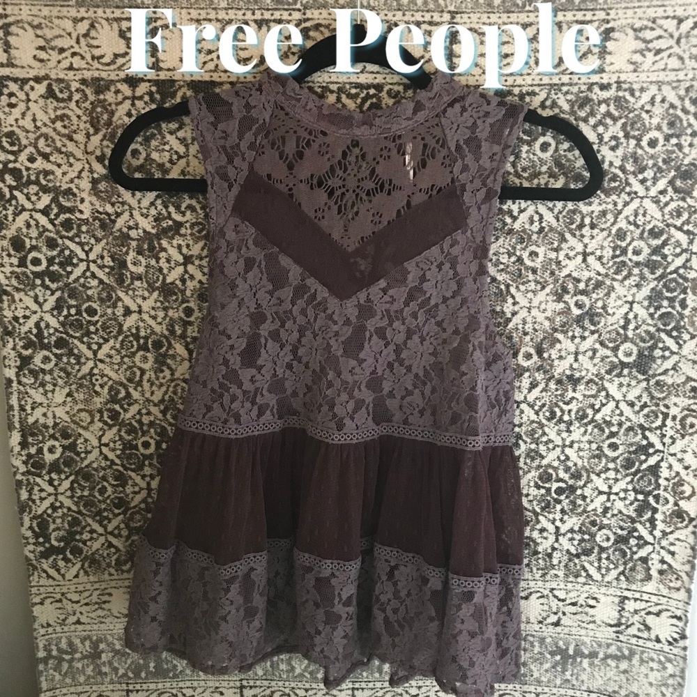 Free People purple lace top. In great condition!